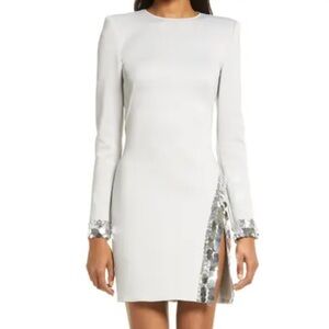 SHO By Tadashi Shoji NWOT
Long-Sleeve Neoprene Dress w/ Paillettes XS